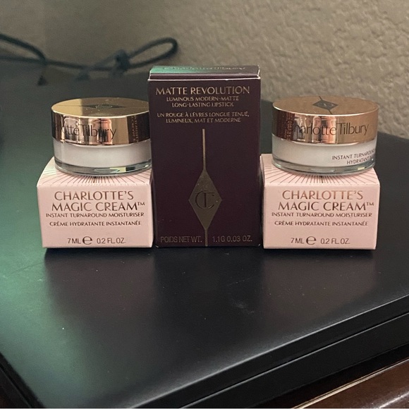 Charlotte Tilbury Other - Charlotte Tilbury Magic Cream Travel Size Pillow Talk Matte Lipstick